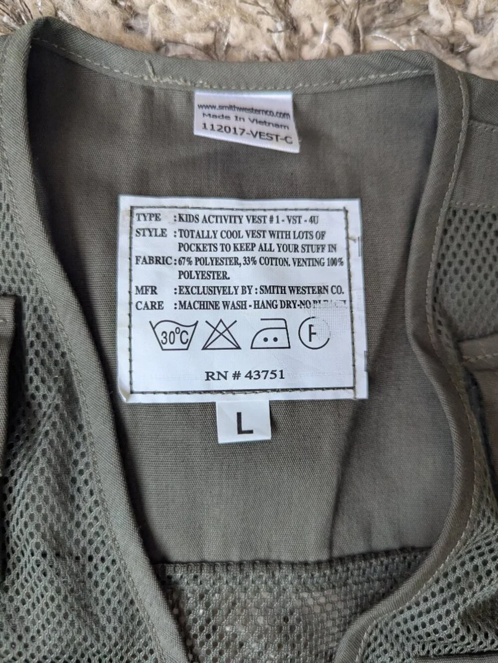 Junior Ranger Olympic National Park Vest